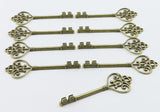 Bulk Small Vintage Skeleton Key Shaped Place Card Holder Wedding Favors
