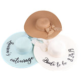 Personalized Beach Floppy Hat, Mrs Sun Hat Custom Honeymoon Bride Statement Hat