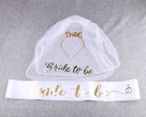 Bride To Be Value Pack, Veil Sash Tiara for Bachelorette Hen Party Favors Bridal Shower