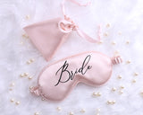 Personalized Satin Sleep Mask, Bridal Shower Party Flower Girl Gift