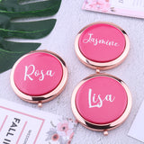 Personalized Compact Mirror Floral Birthday Teacher Graduation Gift