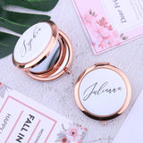 Personalized Compact Mirror Floral Makeup Mirror Teacher Gift
