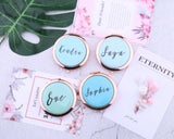 Personalized Compact Mirror Floral Birthday Teacher Graduation Gift