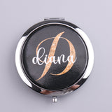 Personalized Compact Mirror for Purse Monogrammed Initial