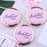 Personalized Bridesmaid Compact Mirror Bridal Shower Wife Gift