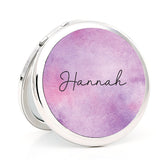 Personalized Watercolor Compact Mirror Customized Gift for Her Bridesmaid