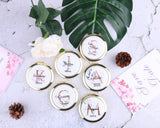 Personalized Compact Mirror Floral Initial Monogrammed