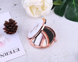 Personalized Compact Mirror Floral Initial Monogrammed