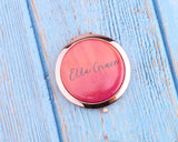 Personalized Compact Mirror Watercolor Bridesmaid Bachelorette Gift