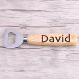 Personalized Wood Bottle Opener Wedding Groomsmen Father Gift