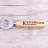 Personalized Wood Bottle Opener Wedding Groomsmen Father Gift
