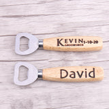 Personalized Wood Bottle Opener Wedding Groomsmen Father Gift