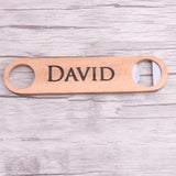 Personalized Wood Bottle Opener Groomsmen Gift Bartender Engraved