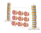Acrylic Donut Stands, Donut Wall Bagel Display Stand for Dessert Table (1 Square Stand)