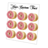 Acrylic Donut Wall with Personalized Text Sticker, Bagel Holder Display Stand