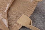 5x Bridesmaid Gift Bag Burlap Tote Beach Travel Jute Satin Bow Wedding Shopping Bag
