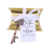 50x Wedding Favors Sets Vintage Skeleton Keys Bottle Openers with Gold Candy Boxes Thank You Cards Groosmen Gifts