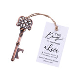 50x Wedding Favors Rustic Key Shaped Bottle Openers with Escort Cards Bridal Shower Bachelorette Gifts