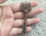 50x Wedding Favors Skeleton Keys Bottle Openers with Silver Candy Boxes Thank You Cards Bridal Shower Rustic Gifts