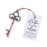 50x Wedding Favors Rustic Key Shaped Bottle Openers with Escort Cards Bridal Shower Bachelorette Gifts