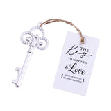 50x Wedding Favors Silver Key Shaped Bottle Openers with Escort Cards Bridal Shower Bachelorette Groomsmen Gifts