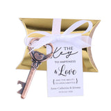 50x Wedding Favors Sets Vintage Skeleton Keys Bottle Openers with Gold Candy Boxes Thank You Cards Groosmen Gifts