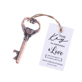 50x Wedding Favors Rustic Key Shaped Bottle Openers with Escort Cards Bridal Shower Bachelorette Gifts