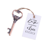 50x Wedding Favors Rustic Key Shaped Bottle Openers with Escort Cards Bridal Shower Bachelorette Gifts
