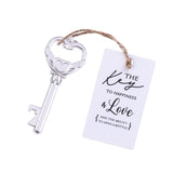 50x Wedding Favors Silver Key Shaped Bottle Openers with Escort Cards Bridal Shower Bachelorette Groomsmen Gifts