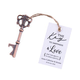 50x Wedding Favors Rustic Key Shaped Bottle Openers with Escort Cards Bridal Shower Bachelorette Gifts