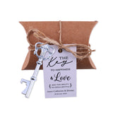 50x Wedding Favors Sets Vintage Silver Skeleton Keys Bottle Openers with Candy Boxes Escort Cards Groosmen Gifts