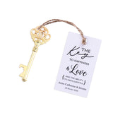 50x Wedding Favors Gold Skeleton Keys Bottle Openers with Escort Cards Bridal Shower Bachelorette Gifts