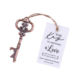 50x Wedding Favors Rustic Key Shaped Bottle Openers with Escort Cards Bridal Shower Bachelorette Gifts