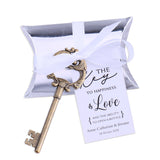 50x Wedding Favors Skeleton Keys Bottle Openers with Silver Candy Boxes Thank You Cards Groosmen Gifts