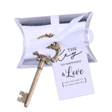 50x Wedding Favors Skeleton Keys Bottle Openers with Silver Candy Boxes Thank You Cards Groosmen Gifts