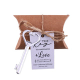 50x Wedding Favors Sets Vintage Silver Skeleton Keys Bottle Openers with Candy Boxes Escort Cards Groosmen Gifts