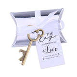 50x Wedding Favors Skeleton Keys Bottle Openers with Silver Candy Boxes Thank You Cards Groosmen Gifts