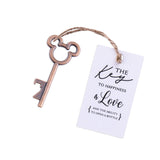 50x Wedding Favors Rustic Key Shaped Bottle Openers with Escort Cards Bridal Shower Bachelorette Gifts