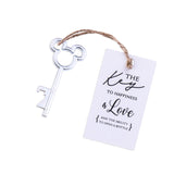 50x Wedding Favors Silver Key Shaped Bottle Openers with Escort Cards Bridal Shower Bachelorette Groomsmen Gifts