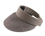 Natural Raffia Visor Personalized Text Name Monogram Fodable Straw Woven Sun Hat
