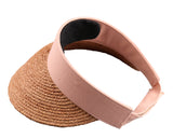 Natural Raffia Visor Straw Woven Sun Hat Braid Beach Sports Baseball Cap Bridesmaid Gift