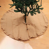 Burlap Tree Skirt with Ruffles Holiday Christmas Décor