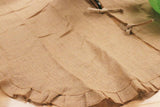 Burlap Tree Skirt with Ruffles Holiday Christmas Décor