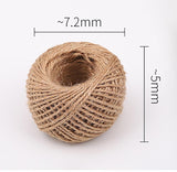 Bulk Twine Rolls for DIY Burlap Crafts Jute Cord Hemp Rope String, 30 meters per roll