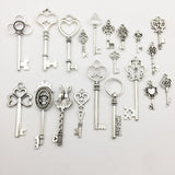 165 pcs Vintage Replica Skeleton Key Charms for DIY Craft Wedding Favors Assorted Pendant