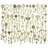 165 pcs Vintage Replica Skeleton Key Charms for DIY Craft Wedding Favors Assorted Pendant