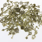 165 pcs Vintage Replica Skeleton Key Charms for DIY Craft Wedding Favors Assorted Pendant