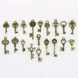 165 pcs Vintage Replica Skeleton Key Charms for DIY Craft Wedding Favors Assorted Pendant