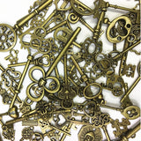 165 pcs Vintage Replica Skeleton Key Charms for DIY Craft Wedding Favors Assorted Pendant
