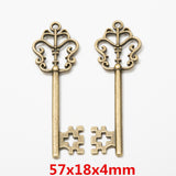 165 pcs Vintage Replica Skeleton Key Charms for DIY Craft Wedding Favors Assorted Pendant